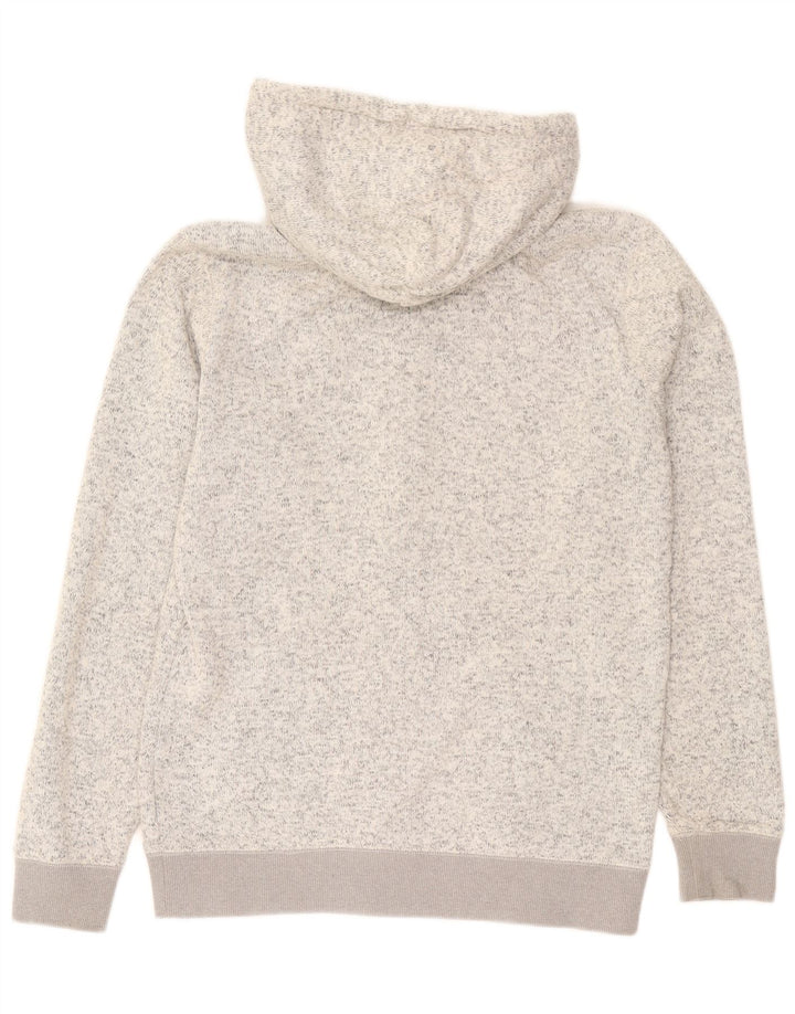 Quiksilver Sudadera con capucha y cremallera para hombre, poliéster moteado gris grande
