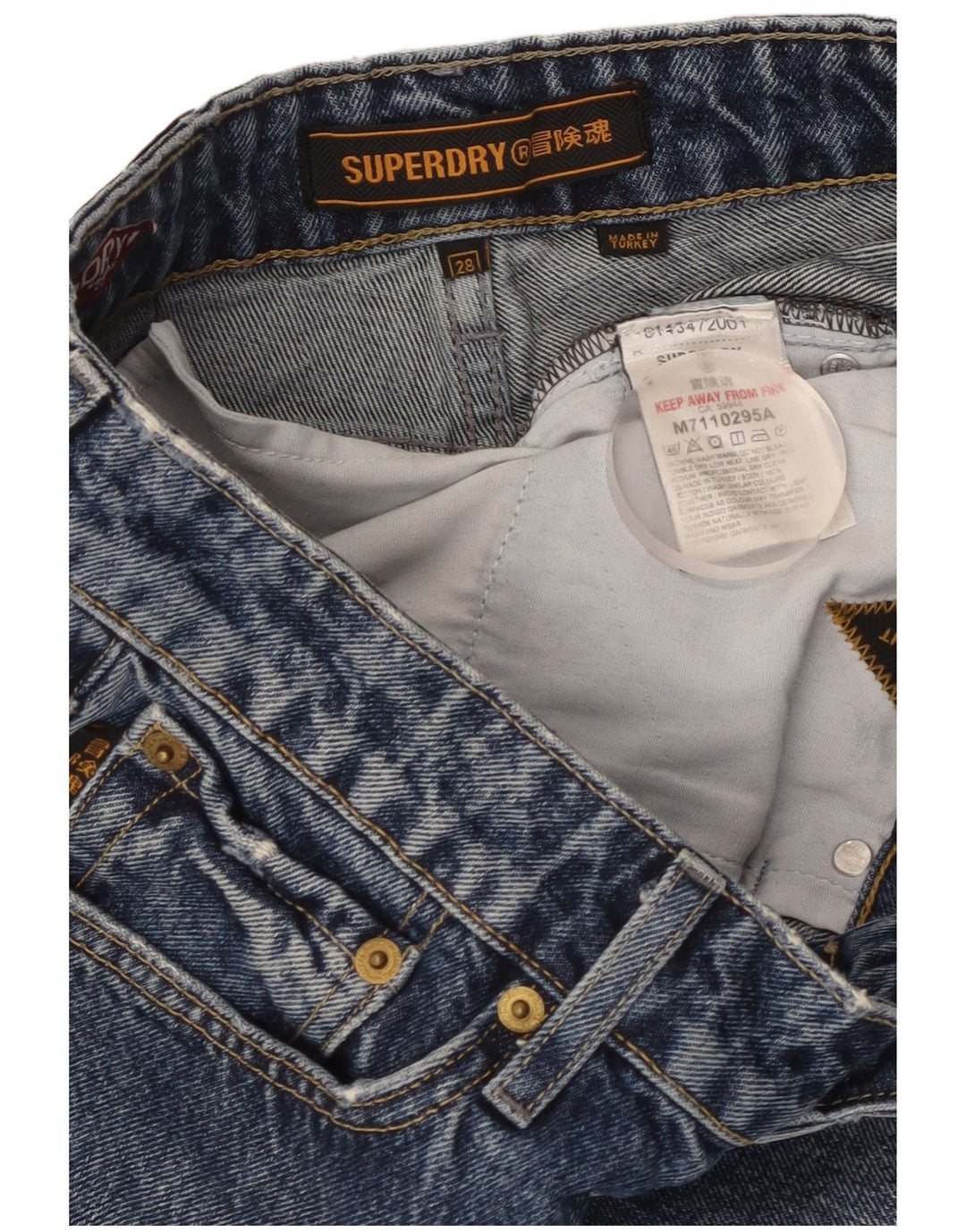 Shorts Vaqueros Mujer SUPERDRY W28 Algodón Azul Medio