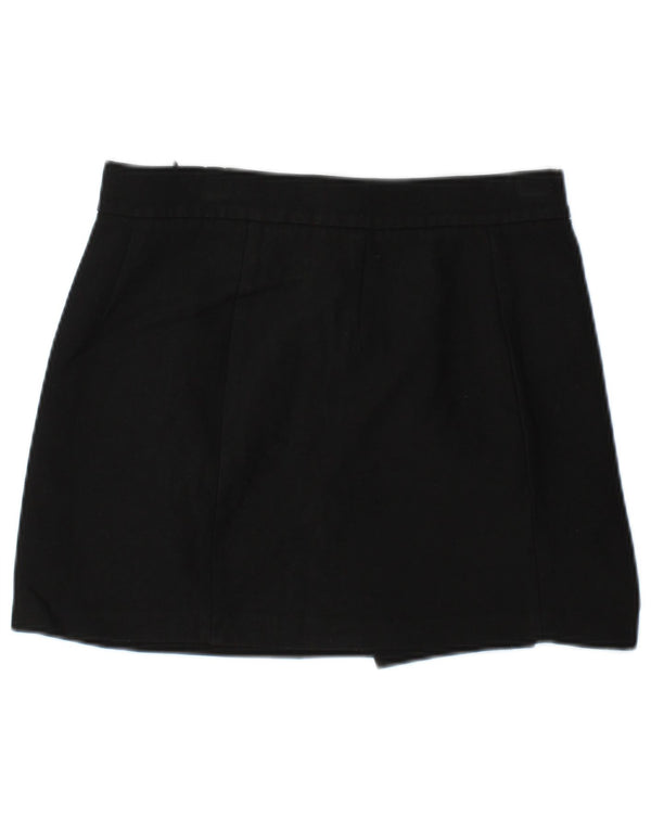 Zara Mujer Mini Falda Pequeña W27 Poliéster Negro