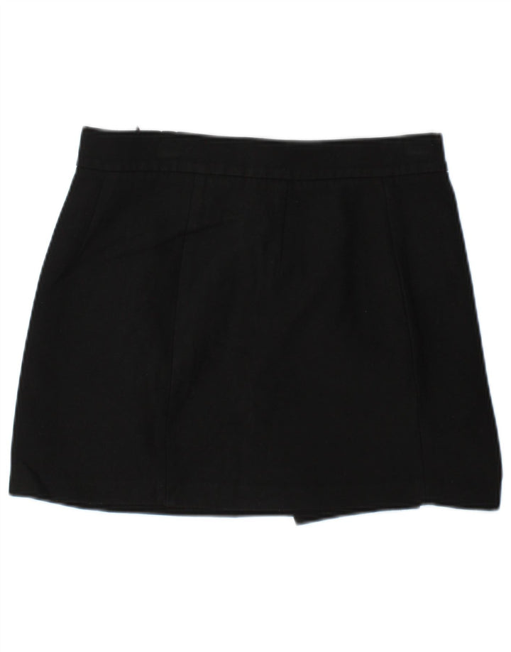 Zara Mujer Mini Falda Pequeña W27 Poliéster Negro