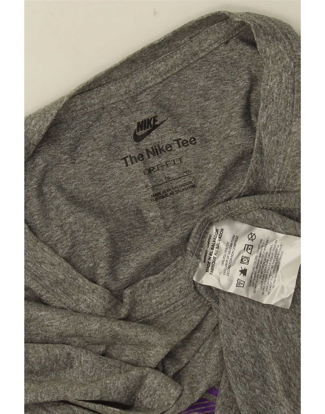 Nike Camiseta Dri Fit Graphic para hombre Top XL Gris Poliéster