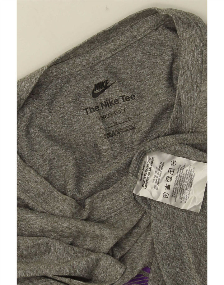 Nike Camiseta Dri Fit Graphic para hombre Top XL Gris Poliéster