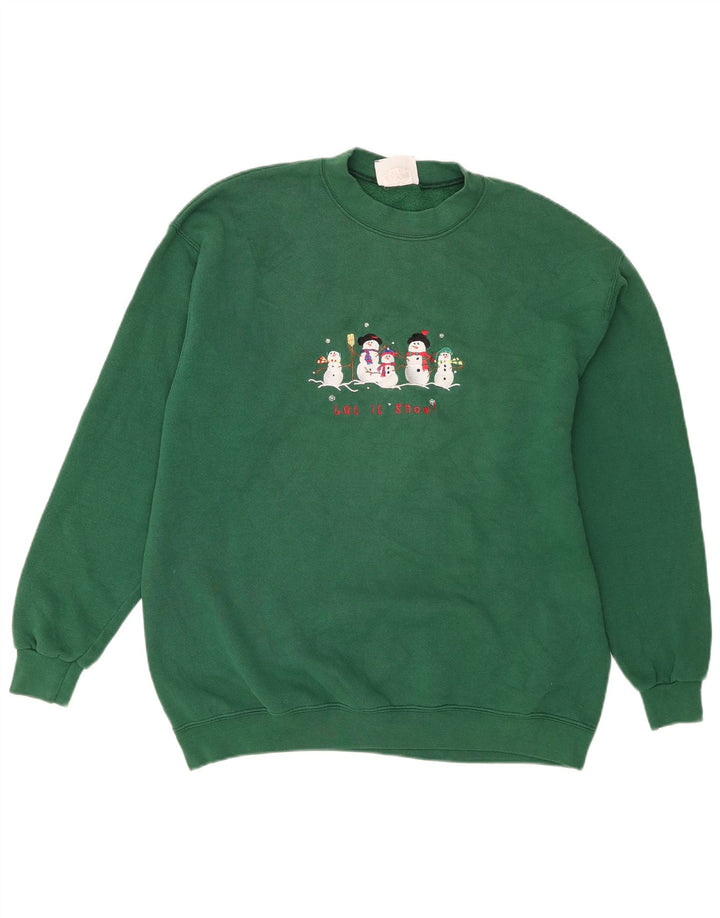 Lee Sudadera Con Estampado De Hombre Jersey Grande De Algodón Verde
