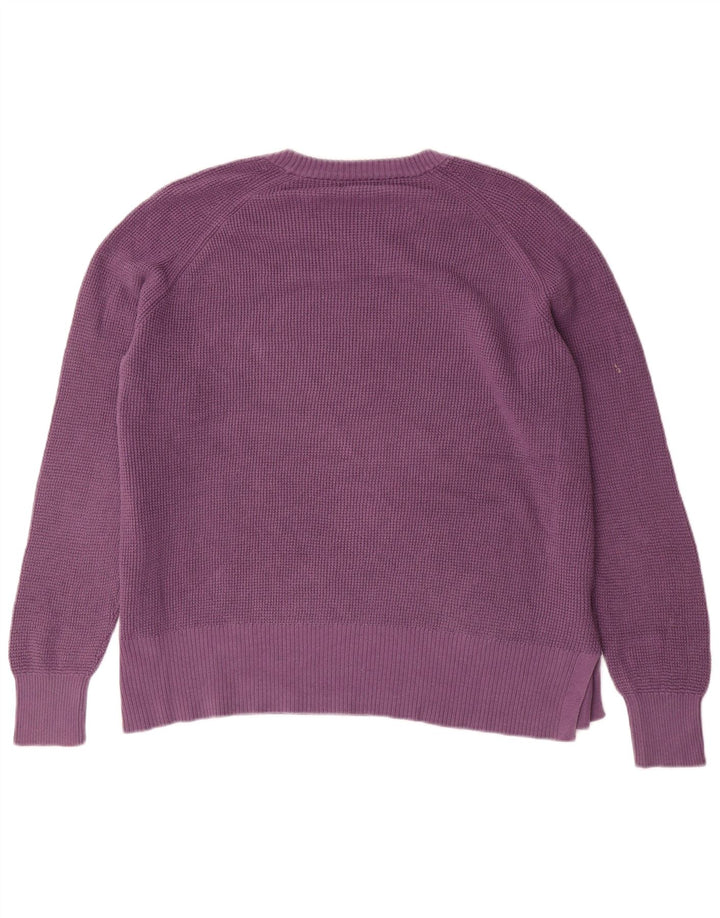 EDDIE BAUER Jersey extragrande con cuello redondo para mujer UK 40 XL Púrpura