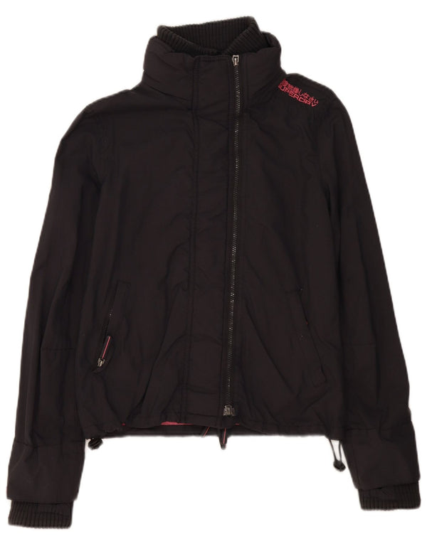 Superdry Chaqueta Bomber para Mujer UK 44 Mediana Nylon Negro