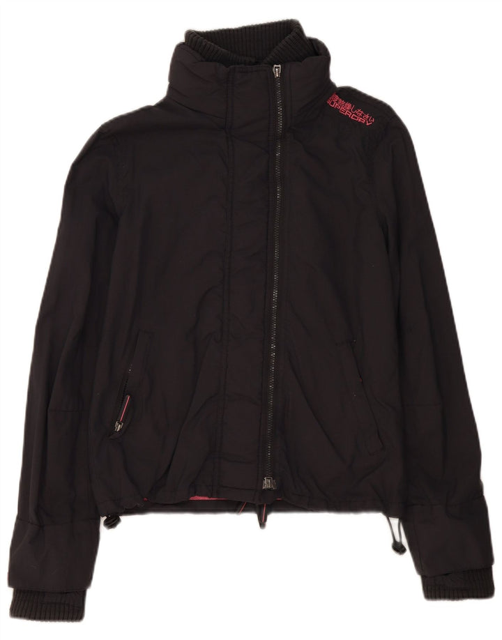 Superdry Chaqueta Bomber para Mujer UK 44 Mediana Nylon Negro