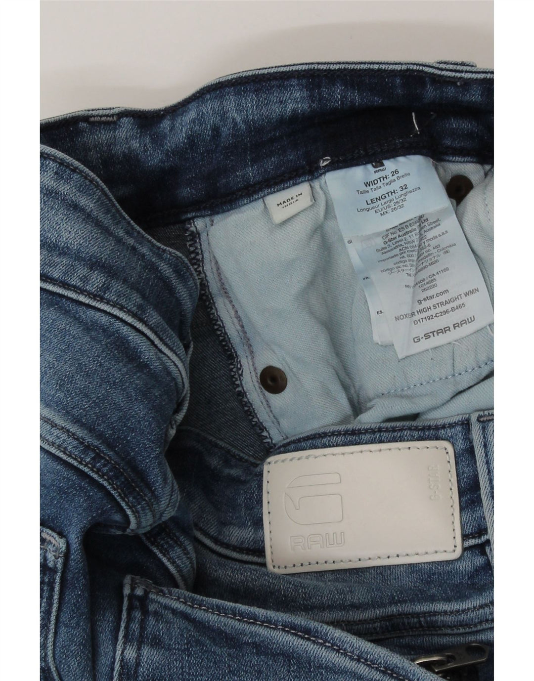 Vaqueros ajustados para mujer G-Star W26 L32 Algodón azul