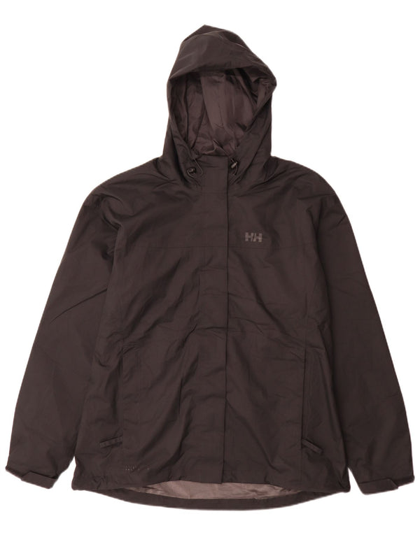 Helly Hansen Chaqueta impermeable con capucha para mujer UK 40 XL Poliéster negro