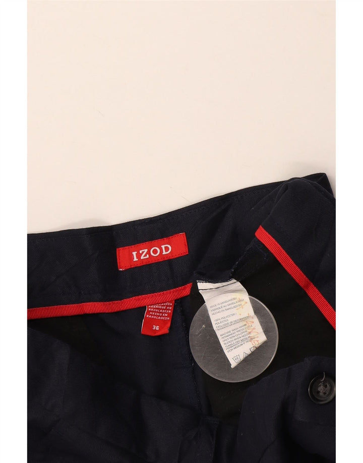 Pantalones cortos chinos Izod para hombre W36 poliéster azul marino grande