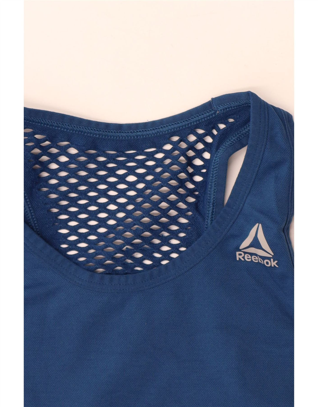 REEBOK Camiseta sin mangas con gráfico Les Mills para mujer UK 8 Small Azul marino