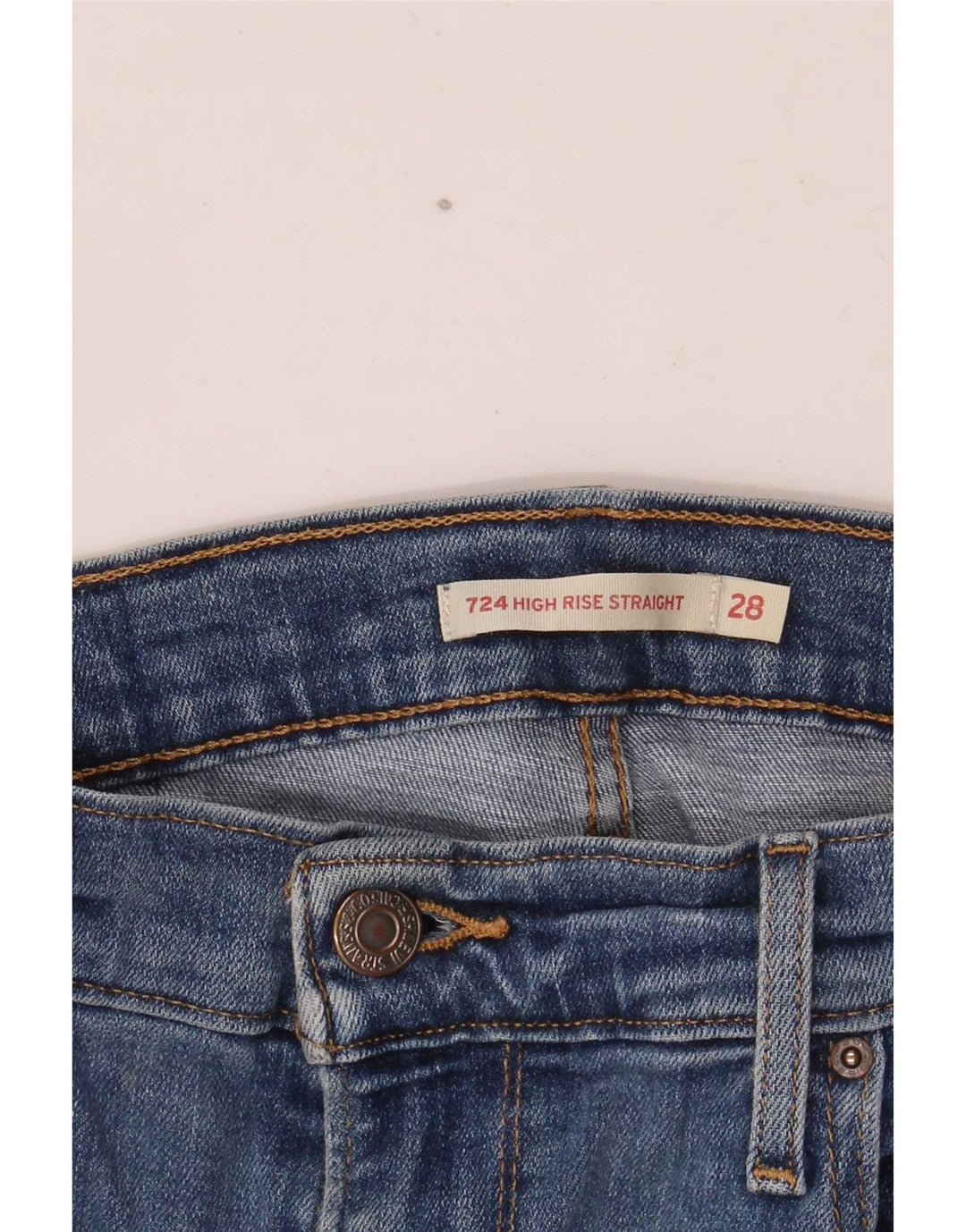 Levi's Mujer 724 Vaqueros Rectos De Tiro Alto W28 L28 Azul