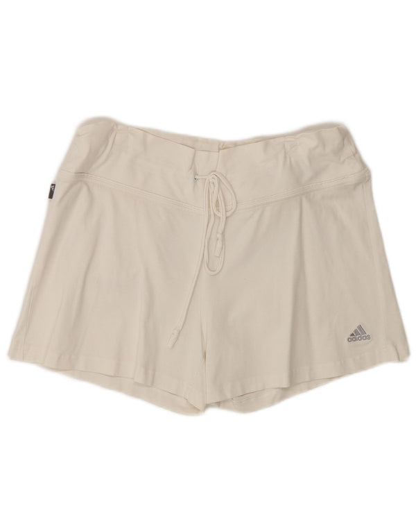 Adidas - Pantalones cortos deportivos para mujer, talla 40, XL, algodón blanco