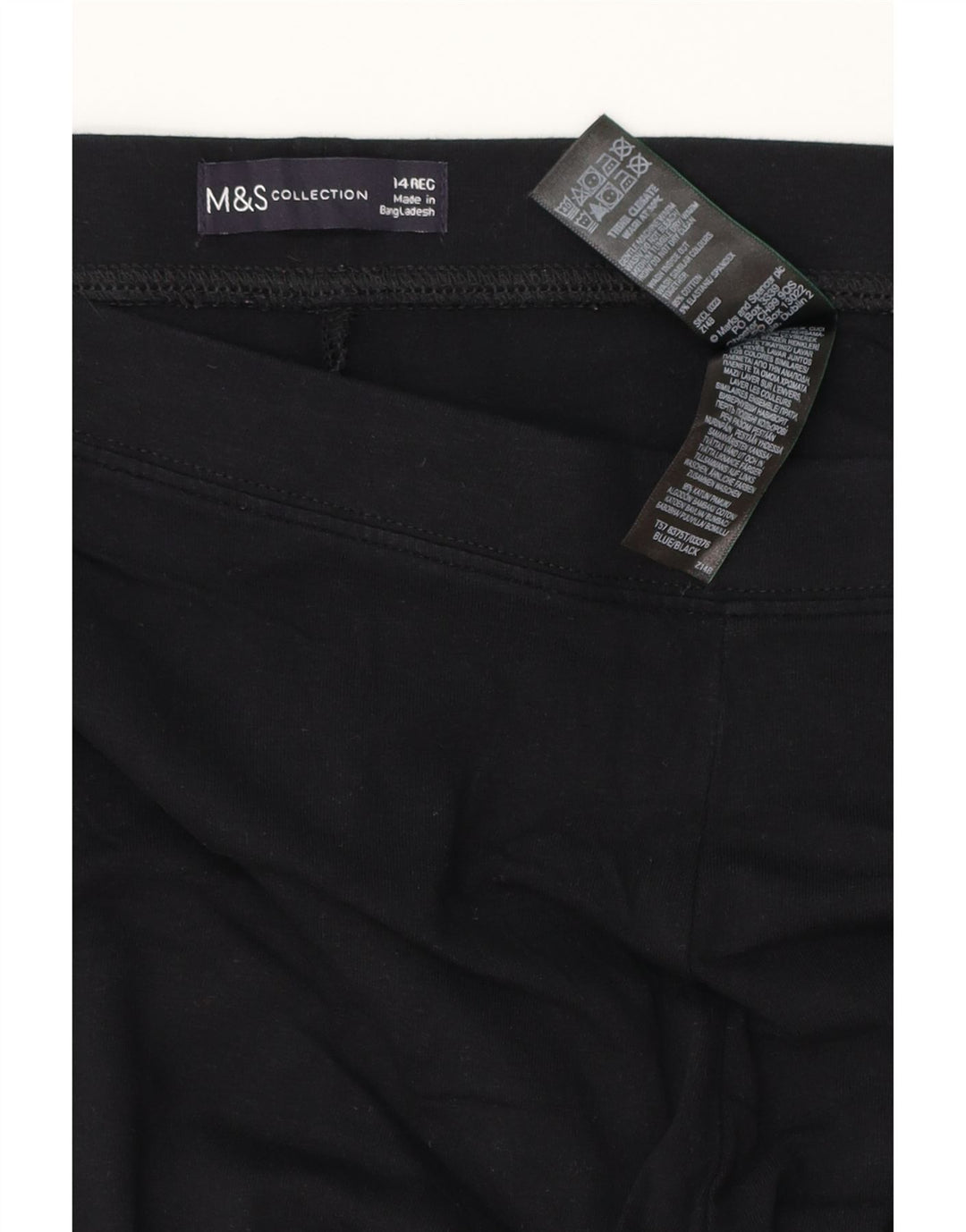 MARKS & SPENCER Leggings para mujer Reino Unido 44 Grande Algodón negro