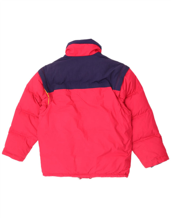 Diadora Chaqueta acolchada holgada para hombre ES 36 Small Rojo Colorblock Poliéster