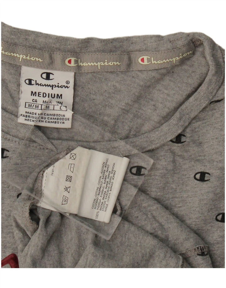 CHAMPION Camiseta gráfica para mujer Top UK 12 Algodón gris medio