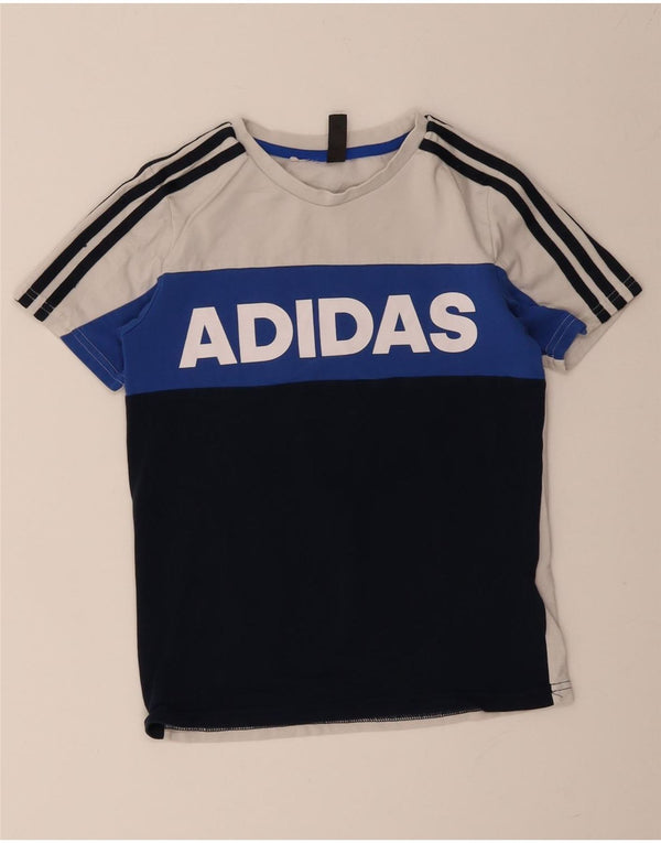 Adidas Camiseta gráfica para niños 9-10 años Blanco Colorblock Algodón