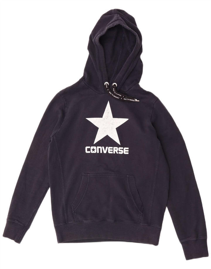 Converse Hombre Graphic Sudadera con capucha Jumper Medium Azul Marino Algodón
