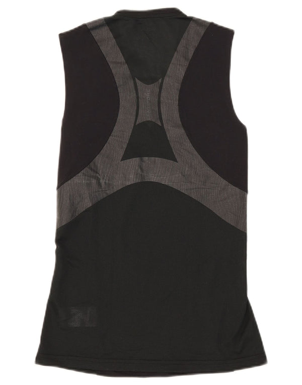 Reebok Camiseta sin mangas para mujer UK 12/14 Mediana Negro Colorblock Algodón