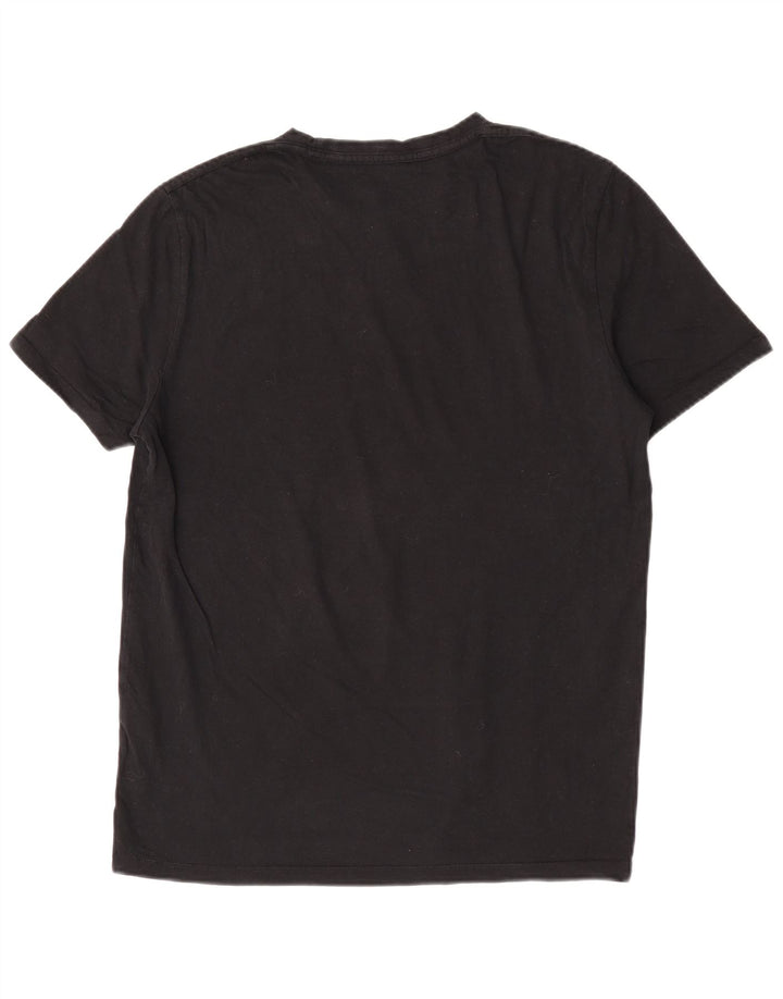 Camiseta All Saints para hombre, talla grande, algodón negro