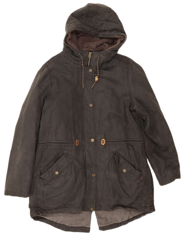 Parka con capucha para mujer Fat Face UK 44 Grande Algodón gris