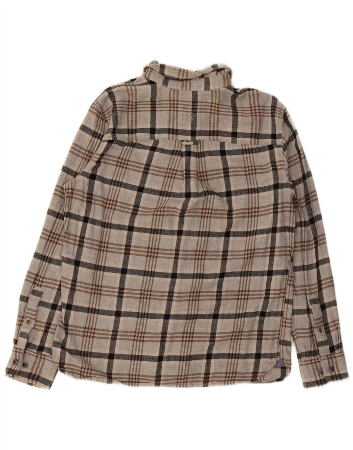 Camisa de franela de corte estándar para hombre de Fat Face de algodón a cuadros en gris grande