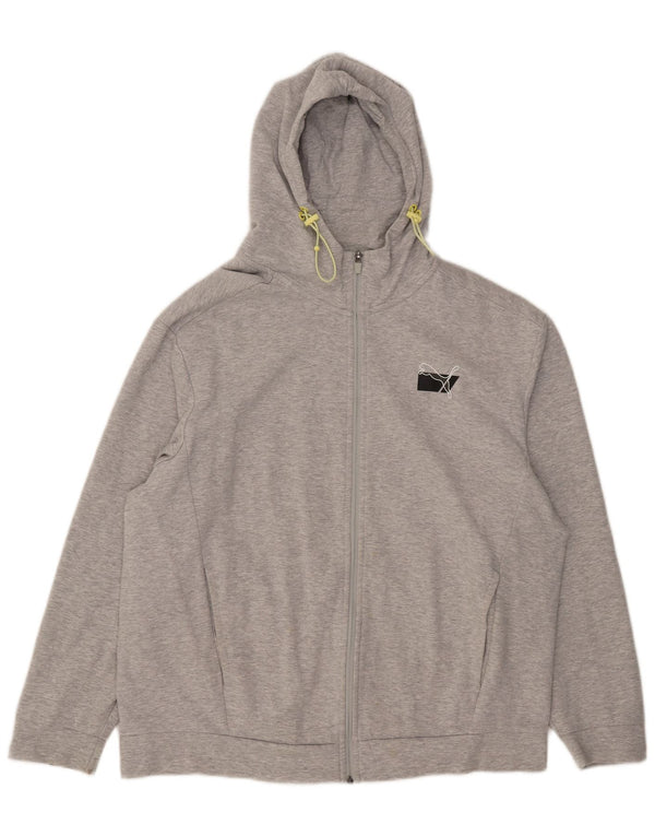 Puma Sudadera con capucha y cremallera para hombre XL Algodón gris