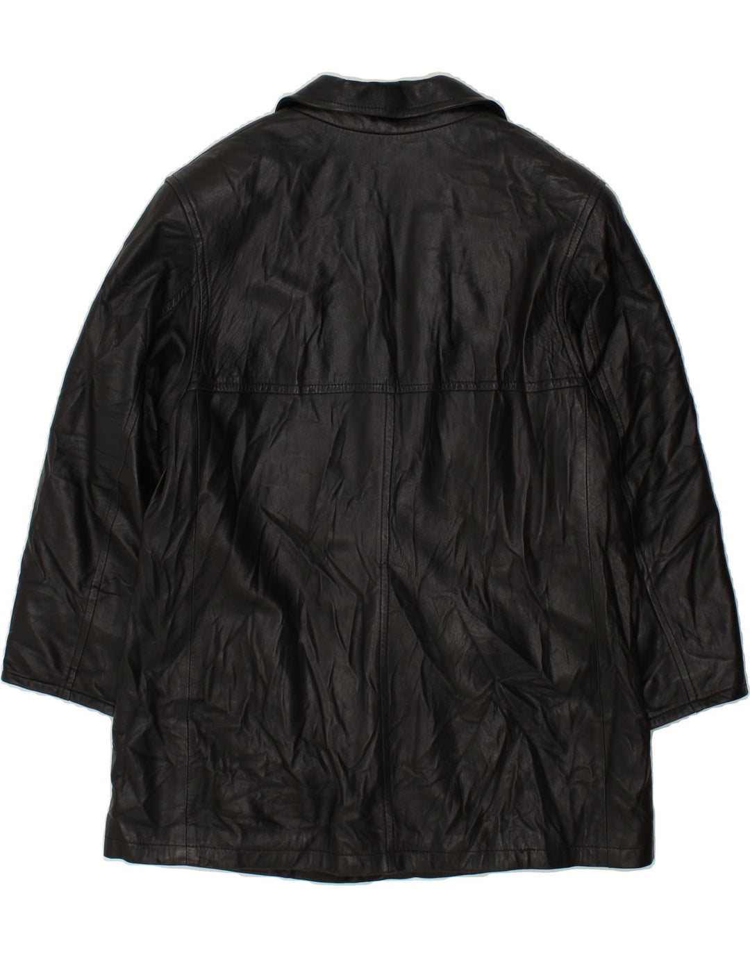 NAOMI Womens Leather Jacket IT 52 2XL Black Leather Vintage Naomi and Second-Hand Naomi from Messina Hembry 