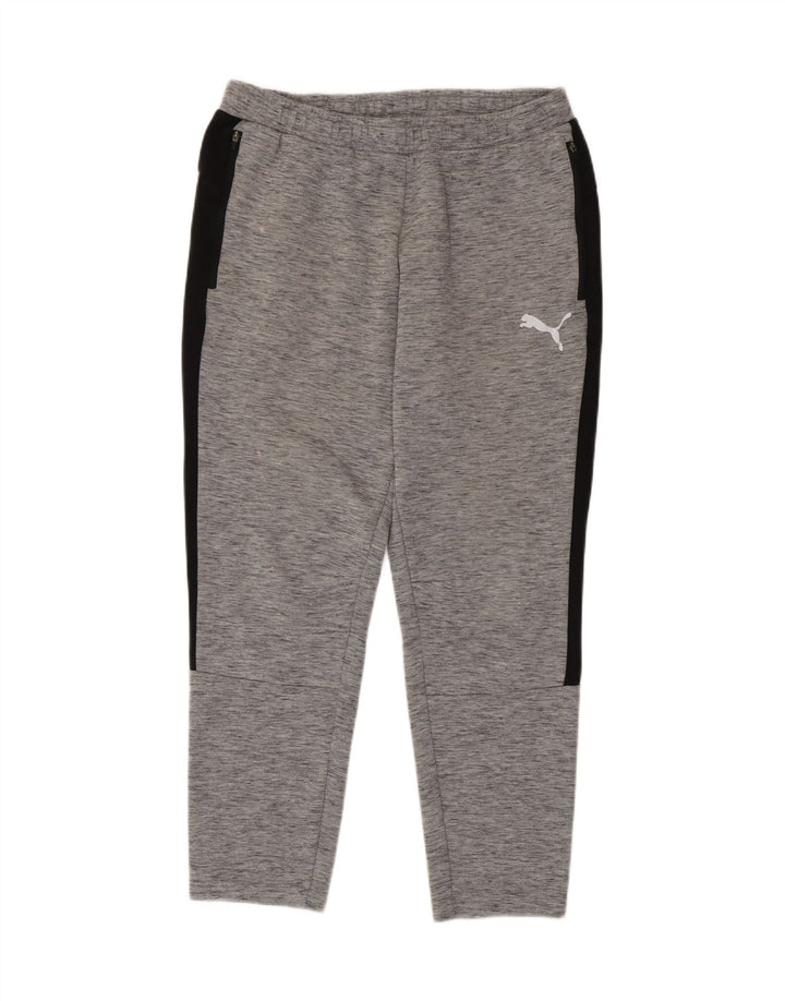 Puma Pantalones De Chándal Para Hombre De Algodón Gris Color Block Grande