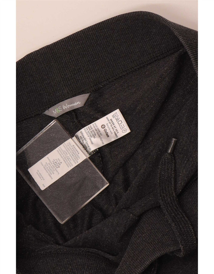 Marks & Spencer Pantalones de Chándal para Mujer UK 10 Small Gris Algodón