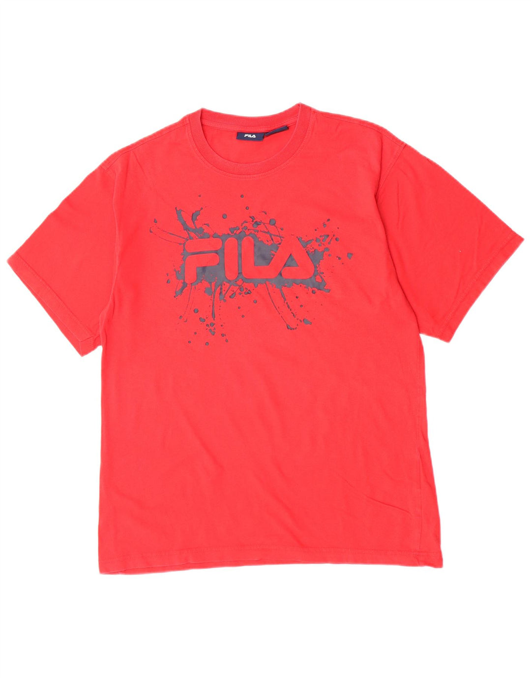 Fila - Camiseta gráfica para hombre, talla grande, algodón rojo