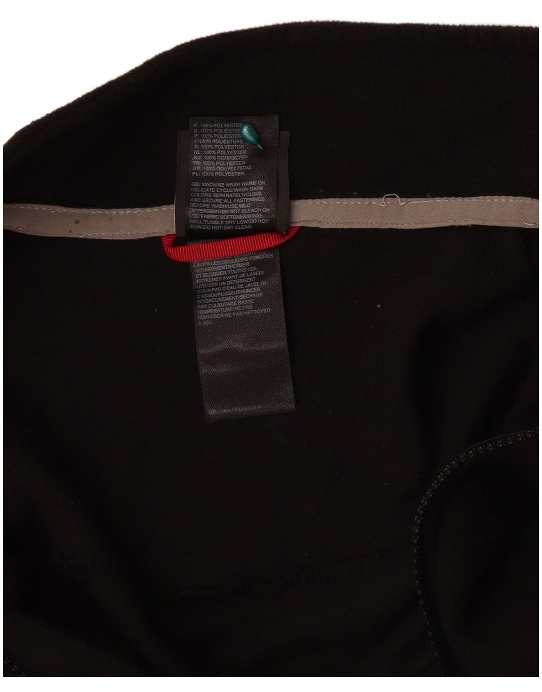 The North Face Chaqueta polar con forro para hombre, talla 40, poliéster negro grande
