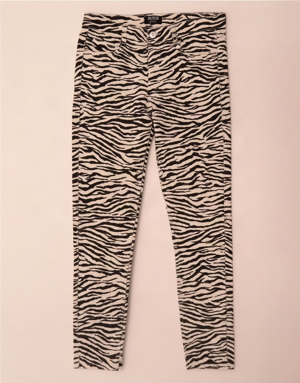Zara Mujer Trafaluc Skinny Jeans EU 40 Medium W30 L27 Negro Estampado Animal