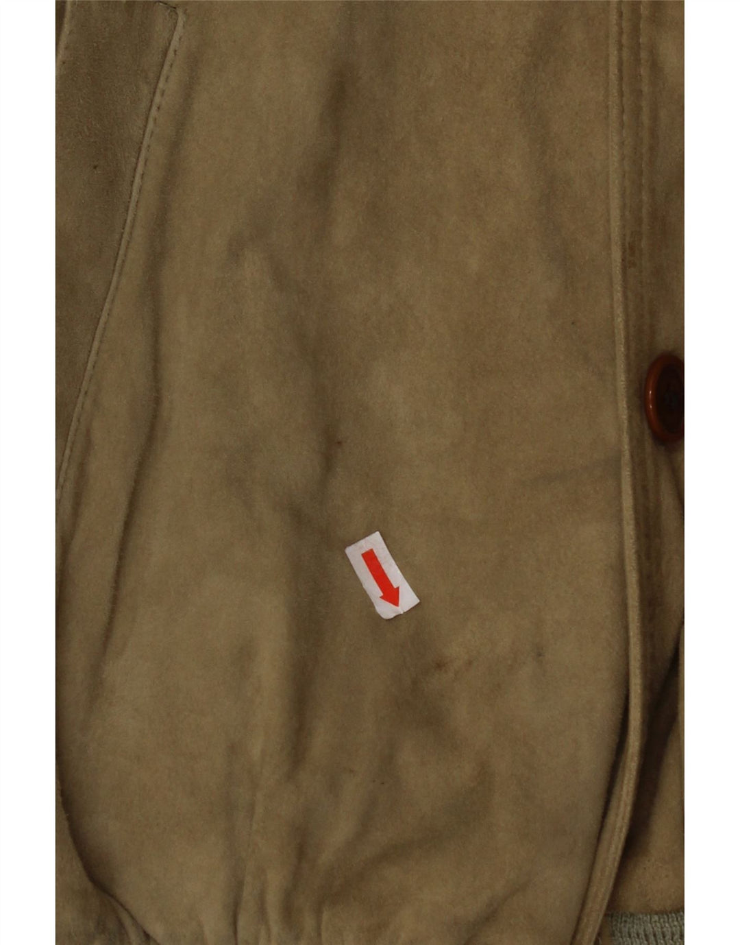 VINTAGE Chaqueta bomber de ante para hombre IT 48 Beige medio