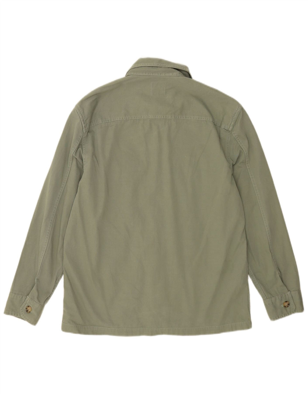 Camisa Marks & Spencer Hombre Sobrecamisa Algodón Verde Medio