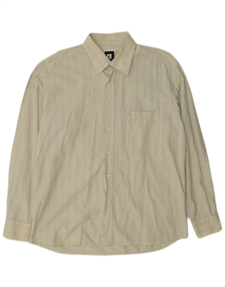Camisa Roccobarocco Hombre Talla 43 17 XL Cuadros Beige