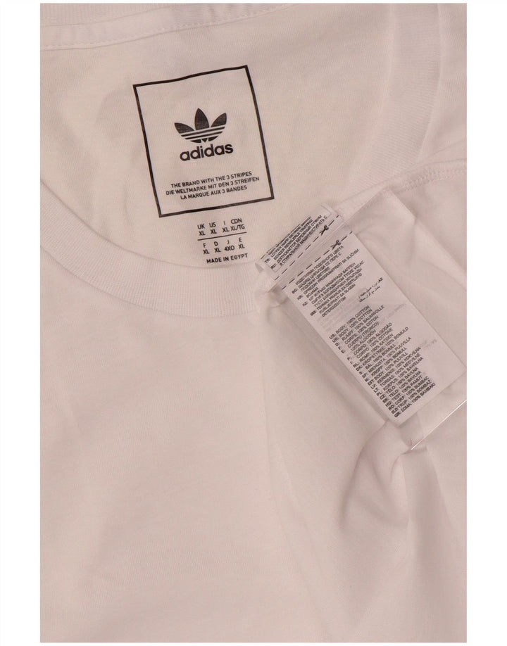 Adidas Camiseta Hombre Top XL Blanco Algodón