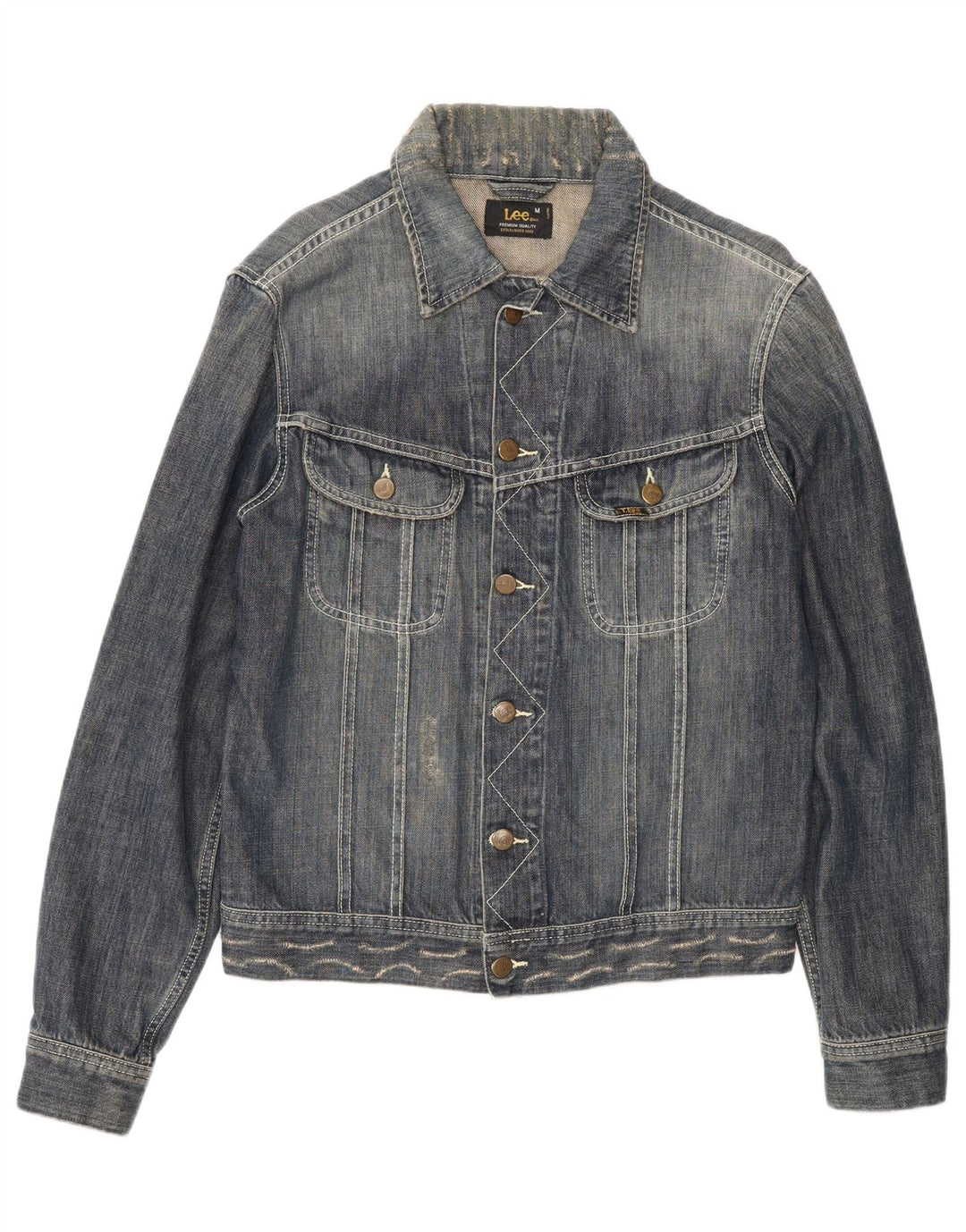 Lee Chaqueta Vaquera para Mujer UK 44 Algodón Azul Medio