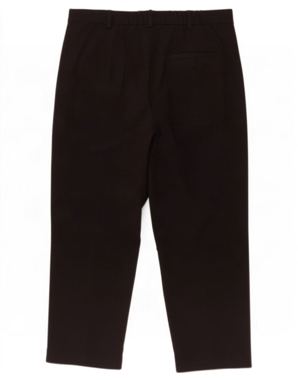 Marks & Spencer Pantalones Capri de Cintura Alta para Mujer UK 40 Large W32 L23 Negro