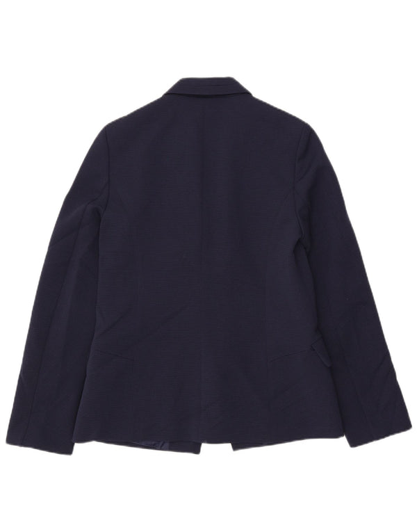 Oasis Chaqueta tipo blazer abierta para mujer UK 10 Small Poliéster azul marino