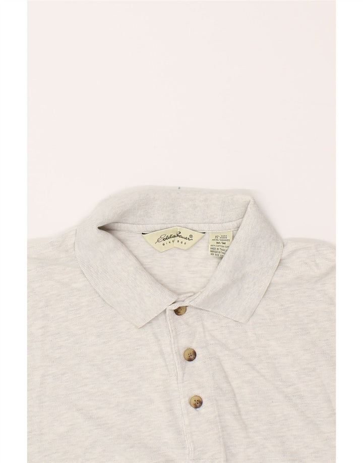 EDDIE BAUER Mens Polo Shirt Medium Grey Cotton Vintage Eddie Bauer and Second-Hand Eddie Bauer from Messina Hembry 