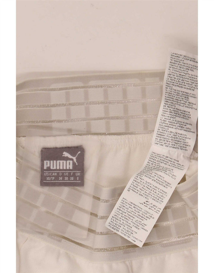 Puma Pantalones cortos deportivos gráficos para mujer Reino Unido 8 Pequeño Poliéster blanco