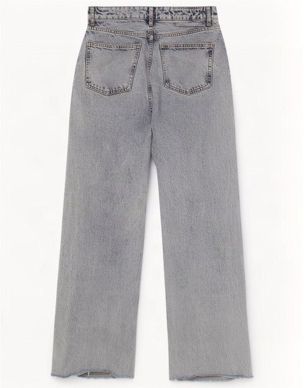 Zara Jeans Sueltos De Cintura Alta Para Mujer EU 38 Small W28 L33 Azul