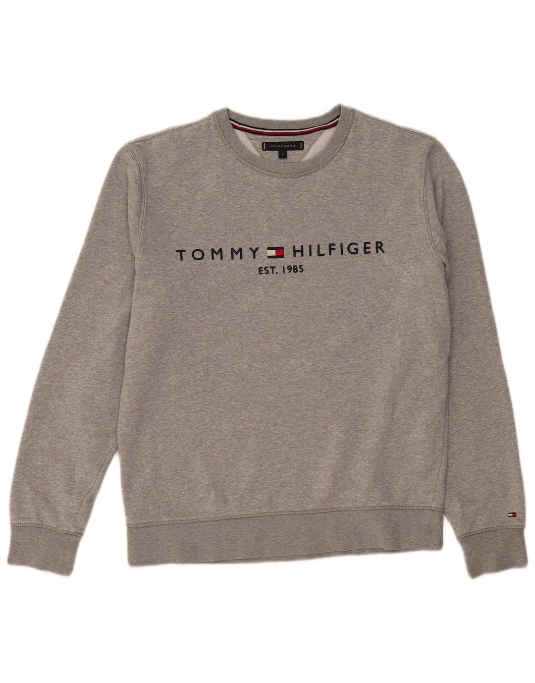 Tommy Hilfiger Sudadera Gráfica para Hombre Jumper Large Gris Algodón
