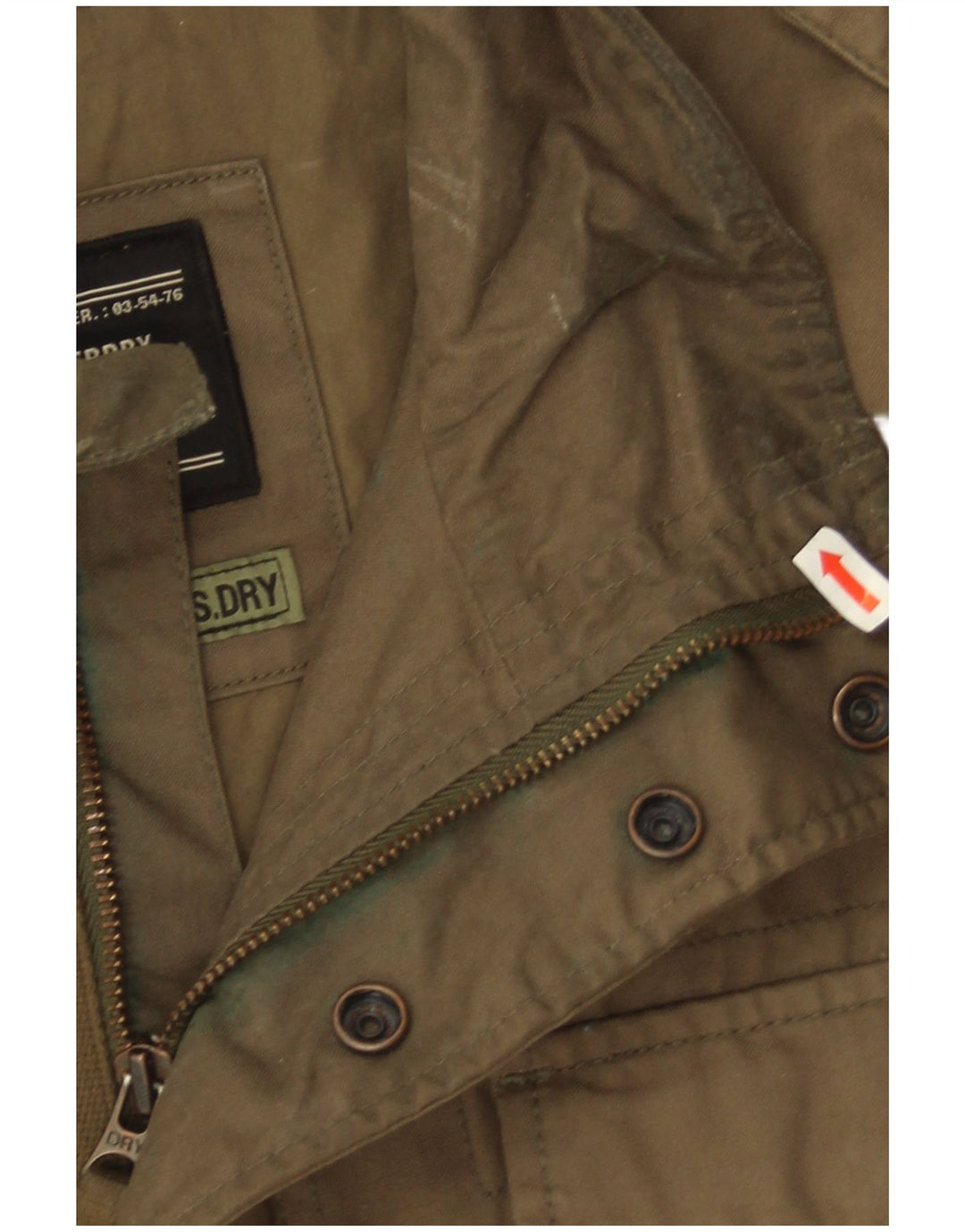 Superdry Chaqueta militar para hombre UK 40 Large Algodón caqui