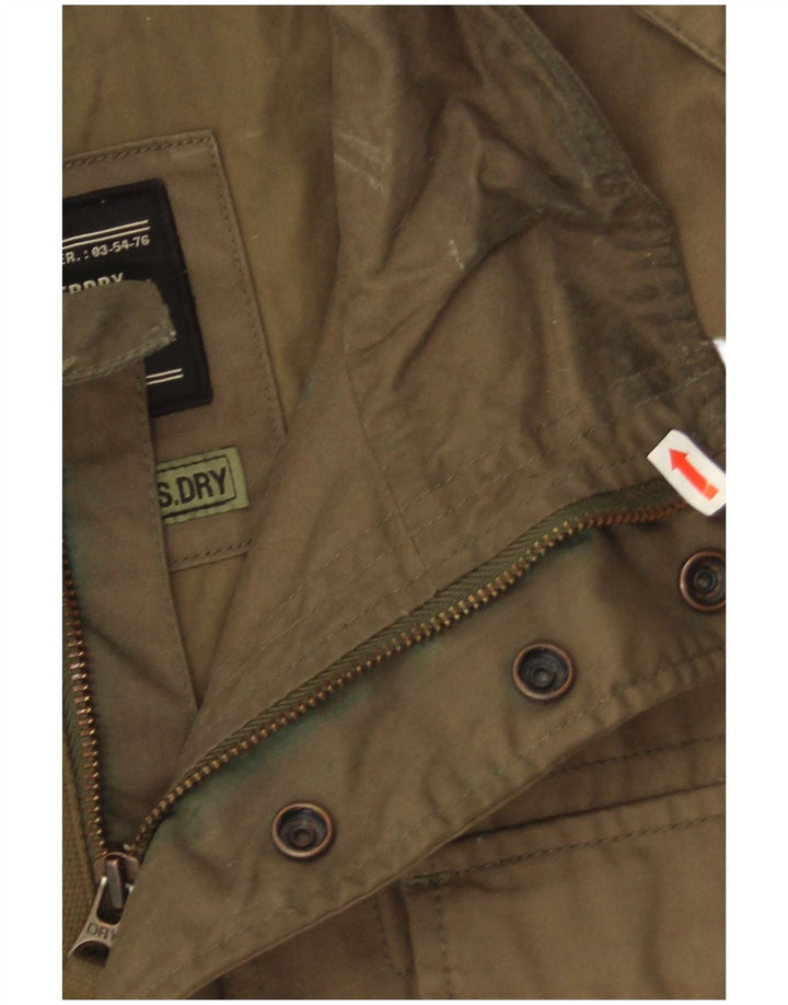 Superdry Chaqueta militar para hombre UK 40 Large Algodón caqui