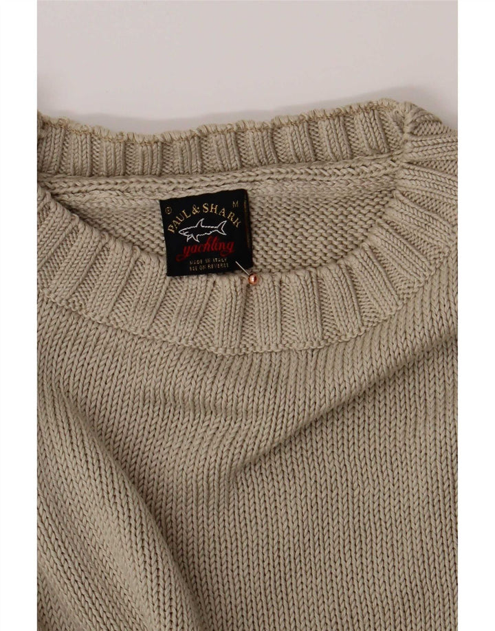 Paul & Shark Jersey con cuello redondo para hombre de algodón beige medio