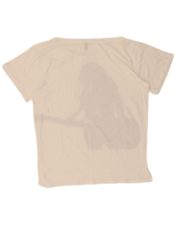 Benetton Camiseta Estampada para Mujer ES 40 XL Blanco