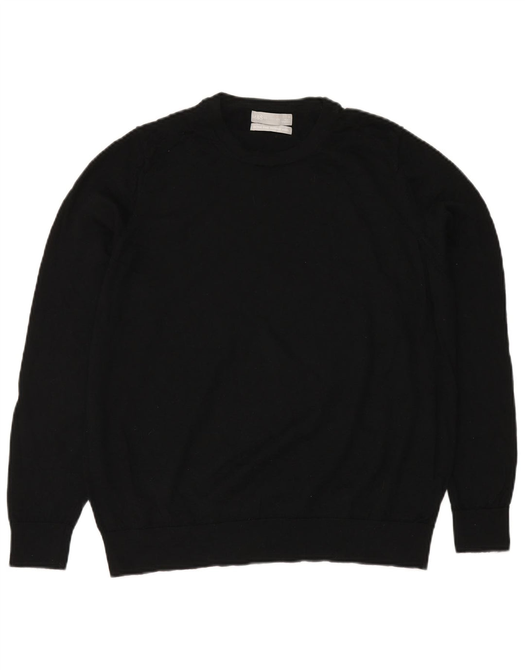 MARKS & SPENCER Suéter tipo jersey con cuello redondo para mujer UK 20 2XL Negro