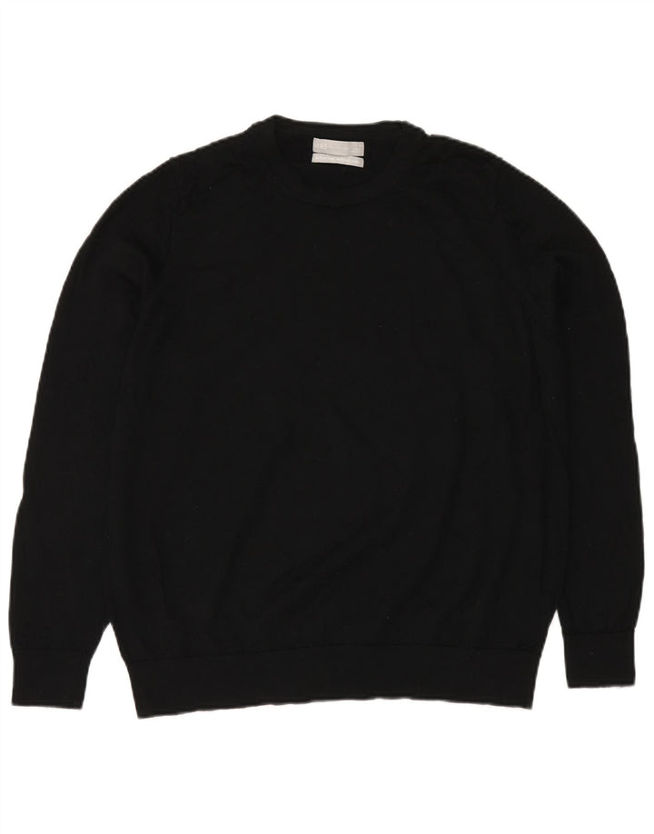 MARKS & SPENCER Suéter tipo jersey con cuello redondo para mujer UK 20 2XL Negro