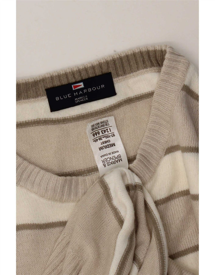 Marks & Spencer Jersey de Cuello Redondo Azul Harbor para Hombre Beige Medio